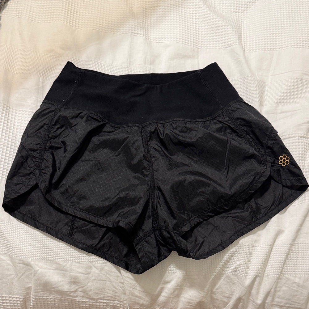 Women's Black Athletic Trashbag Dance/Everyday Shorts